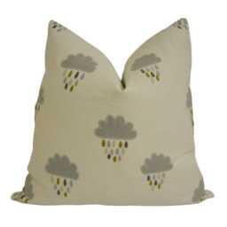 Scion - April Showers 3 Colourways Available Delightful Embroidered Cloud Designer Cushion Cover Luxury Throw Pillow Handmade Home - thumbnail 2