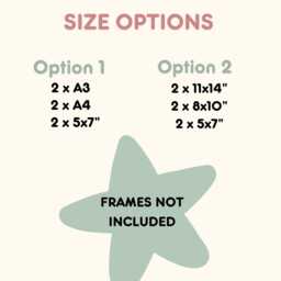 Personalised Scandi Style Childrens Wall Print Set With Pink For Bedroom, Nursery Or Playroom - thumbnail 2