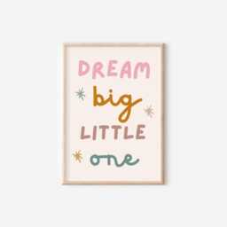 Personalised Scandi Style Childrens Wall Print Set With Pink For Bedroom, Nursery Or Playroom - thumbnail 3