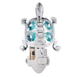 24K Gold Turtle Night Light With Swarovski Crystals, Luxury Decor - thumbnail 2