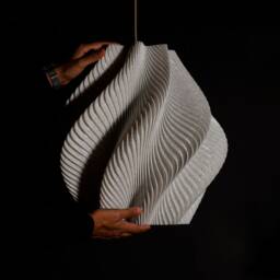 Marble Style Spiral Wave Ceiling Light Modern Chandelier - thumbnail 2