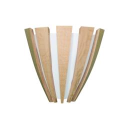 Modern Wooden Wall Light, Oak Unique Lighting, Vintage Lamp, Led Accent Wall Mounting, Rustic Lighting - thumbnail 2