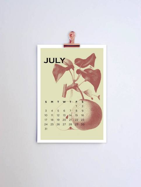 2026 Wall Calendar, Botanical Gift, Calendar 2026, Gift For Her, Rose Gold Clip, Plant Set Copper Decor - image 1