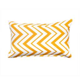 Yellow Chevron Pillow Cover, Oblong Lumbar, Nursery Decor - thumbnail 2