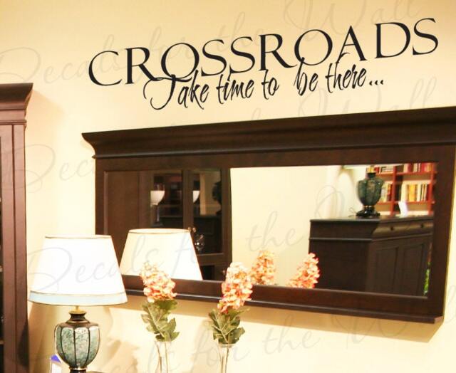 Crossroads Take Time Be There Family Love Home Lds Mormon Vinyl Sticker Art Lettering Decor Wall Decal Quote Saying Decoration F46 - image 1