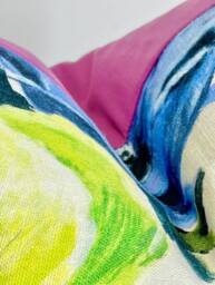 Floral Linen Pillow Cover Designers Guild Pandora Peony, Handmade 18x18 - thumbnail 3