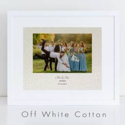 Anniversary Photo Print On Cotton/Linen - Personalized Wedding Picture Keepsake Romantic Gift, Linen Gift For Husband Or Wife - thumbnail 3