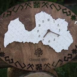 Latvia Map Wall Clock - Wooden Latvian Decor - thumbnail 4