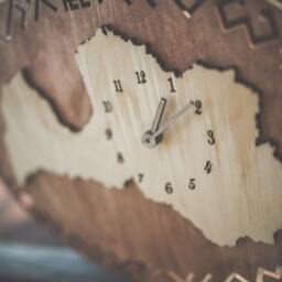 Latvia Map Wall Clock - Wooden Latvian Decor - thumbnail 2