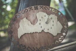 Latvia Map Wall Clock - Wooden Latvian Decor - thumbnail 1