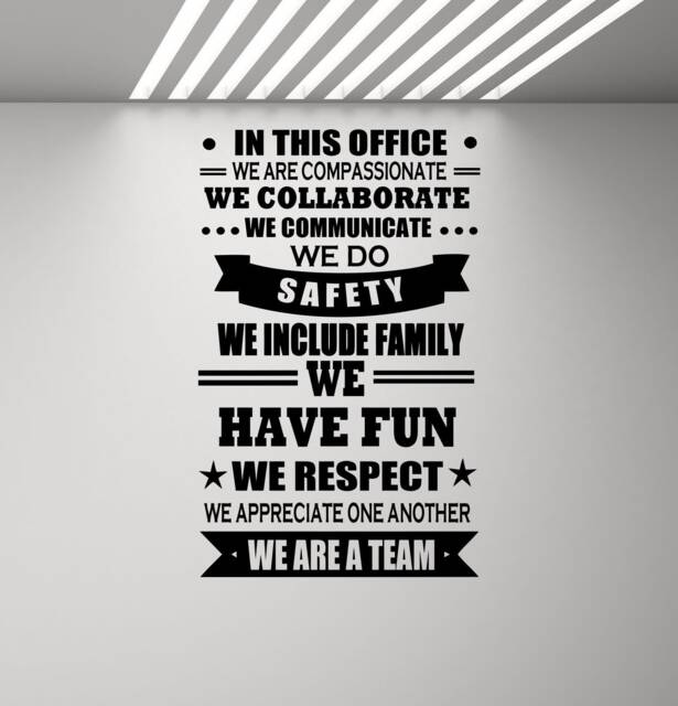 In This Office Sign We Are A Team Wall Decal Do Teamwork Poster Gift Success Quote Vinyl Sticker Decor Art Print G85-5 - image 1