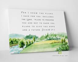 Jeremiah 29 11 Bible Canvas Art Quote Wall Print Picture Religion Fashion Framed Home Decor -D228