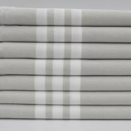 "Turkish Towel, Beige Towel, Striped Peshtemal, 40""x67" - thumbnail 3