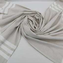 "Turkish Towel, Beige Towel, Striped Peshtemal, 40""x67" - thumbnail 4