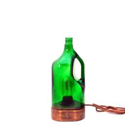 Beautiful Handcrafted Large Green Repurposed Bottle Table Lamp - thumbnail 2