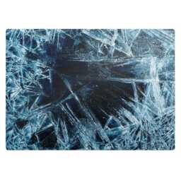 Ice Abstraction Patterns Desk Chair Mat, Blue Computer Office Texture Gaming Floor Protector - thumbnail 2