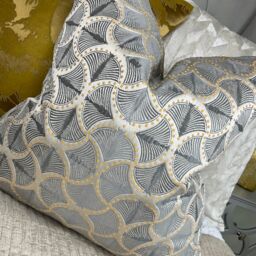 John Lewis & Partners Genevieve Bennett, Deco Palm Fabric, Cushion Cover, Pillow Throw - Designer Fabric Worldwide Shipping - thumbnail 2