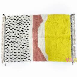 Yakiti - 5X8Ft Moroccan Rug, Beni Ourain Area Modern Wool Living Room Beniourain Handmade Soft Carpet, 153 cm X 255 - thumbnail 3
