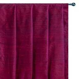 Magenta Silk Dupioni Curtain Panels - Rod Pocket, Grommet, Box Pleat, Three Pinch Tab Top & Plain Ring Top - thumbnail 1