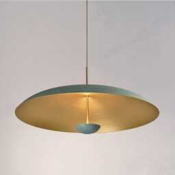 Mid Century Italian Stilnovo Modern Brass Pendant Light Flush Mount Chandelier - Retro Ceiling Lamp Scandinavian Lighting Minimalist - thumbnail 2