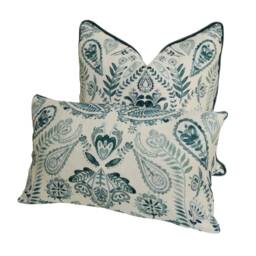 Bluebellgray - Aria Teal Cushion Cover Pillow Throw Designer Home Decor - thumbnail 3