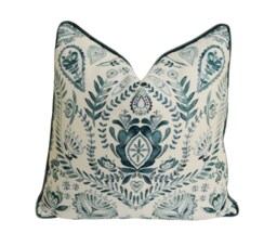 Bluebellgray - Aria Teal Cushion Cover Pillow Throw Designer Home Decor - thumbnail 1