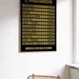 Personalised Custom Travel Poster, Departure Board, Airport Print, Gift, Wall Art, Personalised, Gift For Her, Him - thumbnail 2