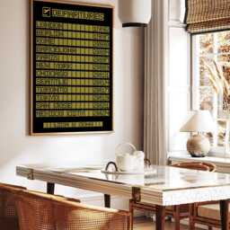 Personalised Custom Travel Poster, Departure Board, Airport Print, Gift, Wall Art, Personalised, Gift For Her, Him - thumbnail 3