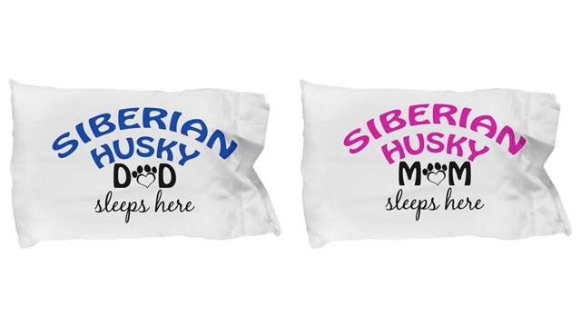 Dogsmakemehappy Siberian Husky Mom & Dad Pillowcases - Mom - image 1
