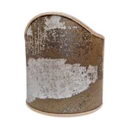 Pair Of Clip-On Shield Shades Bronze Jacquard Rubelli Fabric Sumi Pattern Mini Lampshade - Handmade in Italy - thumbnail 4
