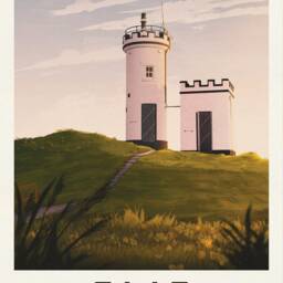 Elie Travel Poster - Ness Lighthouse Fife Wall Art East Neuk Print - thumbnail 3
