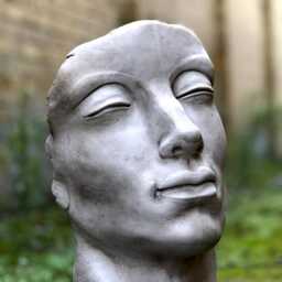 Large Modern Face Figurine Concrete Minimalist Head Sculpture Cement Human Bust Stone Ornament Human Statue Home & Garden Art - thumbnail 2