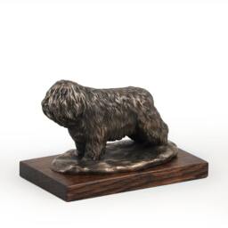Polish Lowland Sheepdog, Dog Wooden Base Statue, Limited Edition, Artdog - thumbnail 3
