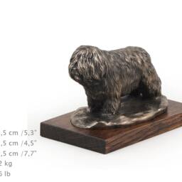 Polish Lowland Sheepdog, Dog Wooden Base Statue, Limited Edition, Artdog - thumbnail 4