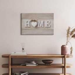 The Inscription Home Canvas, Picture Wall Hanging, Beige Decor, Text Canvas Print - thumbnail 2