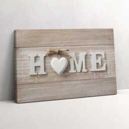 The Inscription Home Canvas, Picture Wall Hanging, Beige Decor, Text Canvas Print - thumbnail 1