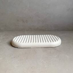Concrete Soap Dish, Bar Holder, Handmade Tray, Sponge Cement Bathroom Accessories, Minimalist Modern Saver - thumbnail 3