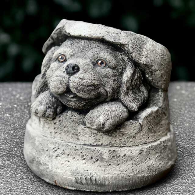 Concrete Cocker Spaniel Statue Outdoor Sculpture Cement Dog Figurine Memorial Decoration Spaniel Lover Gift Yard Art - image 1