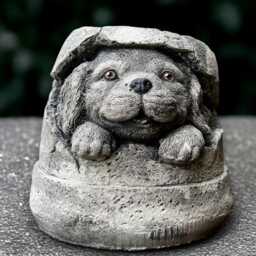 Concrete Cocker Spaniel Statue Outdoor Sculpture Cement Dog Figurine Memorial Decoration Spaniel Lover Gift Yard Art - thumbnail 4
