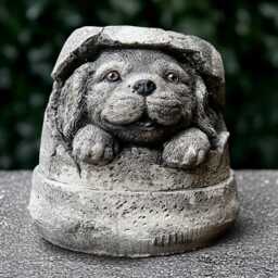 Concrete Cocker Spaniel Statue Outdoor Sculpture Cement Dog Figurine Memorial Decoration Spaniel Lover Gift Yard Art - thumbnail 2