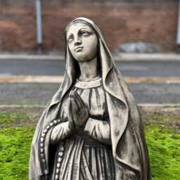 Massive Virgin Mary Statue Concrete Madonna Ornament Stone Religious Figurine Cement Woman Sculpture Handcrafted Garden Catholic Decor Gift - thumbnail 3