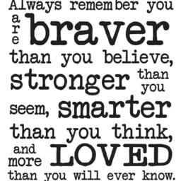 "Vinyl Wall Art Decal - ""Always Remember You Are Braver..." - thumbnail 3