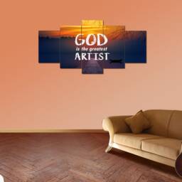God Is The Greatest Artist - Christian Inspirational Quotes Sayings Wall Art Canvas Phrases Motivational Encouraging Posters Religious - thumbnail 2
