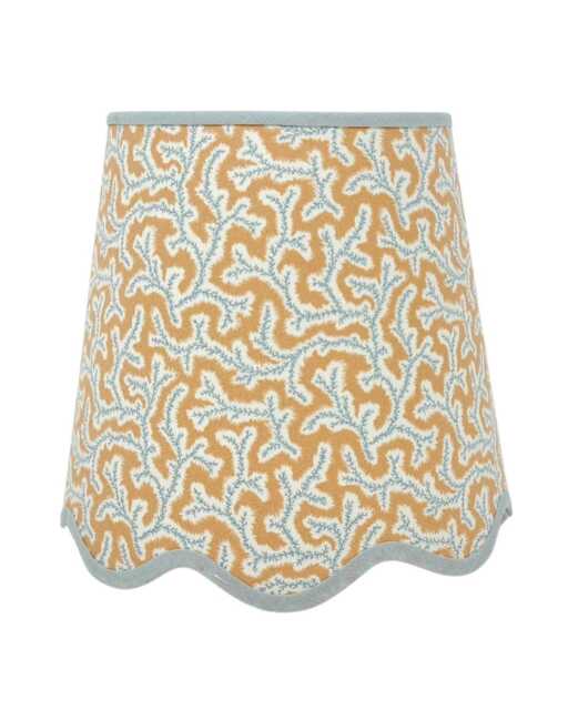 Scallop Lampshade - Dulcie Ian Sanderson Natural Scalloped Edges Trim Colours Clip On, Lamp Or Pendant Light - image 1
