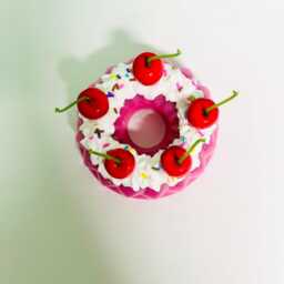 Pink Cake & Cherry Wall Hanging/ Art/Dopamine Decor/Kitschy/Funky/Pop Art/Fakefood/Food Decor/Birthday/Fake Cake/Pink/Resin Art - thumbnail 3