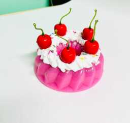 Pink Cake & Cherry Wall Hanging/ Art/Dopamine Decor/Kitschy/Funky/Pop Art/Fakefood/Food Decor/Birthday/Fake Cake/Pink/Resin Art