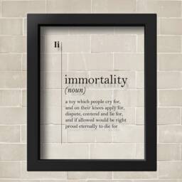 Transparent Immortality Definition Healthy Lifestyle Wall Art Vegetarian Gift Vegan Medical Quotes Doctor Office Decor - thumbnail 2
