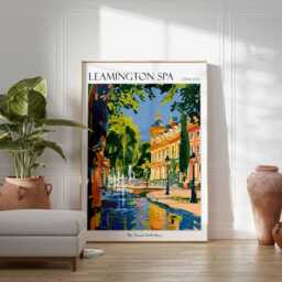 Leamington Spa Travel Poster British Heritage Art Print - thumbnail 2
