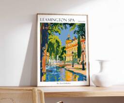 Leamington Spa Travel Poster British Heritage Art Print - thumbnail 1