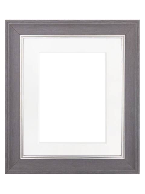 Scandi Slate Grey Picture Frame With White Mount - image 1